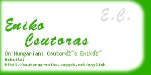 eniko csutoras business card